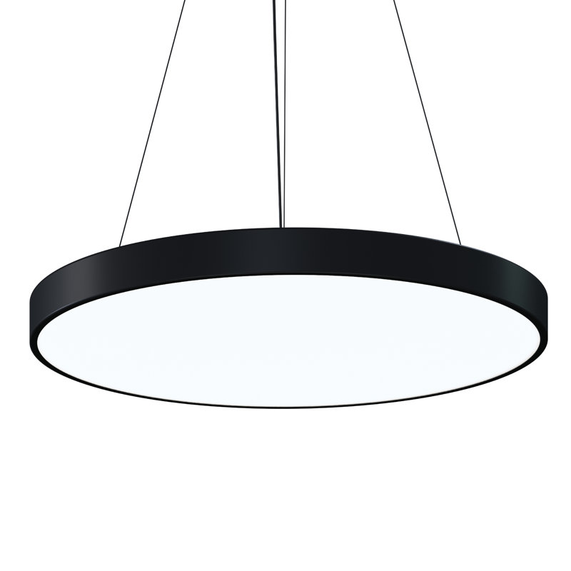 Pi 1 - Light LED Pendant, 2.25" H x 29.5" W x 29.5" D, Satin Black, 3000K