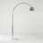 Olivia 75" Modern Industrial LED Arc Floor Lamp with Silver Chrome Finish, White Marble Base, and Metal Bowl Shade, Bulb Included-89267741-89267732
