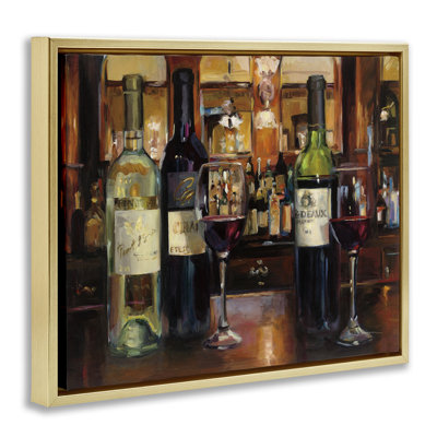 «Reflection of Wine Bottles Floating Frame» par Marilyn Hageman