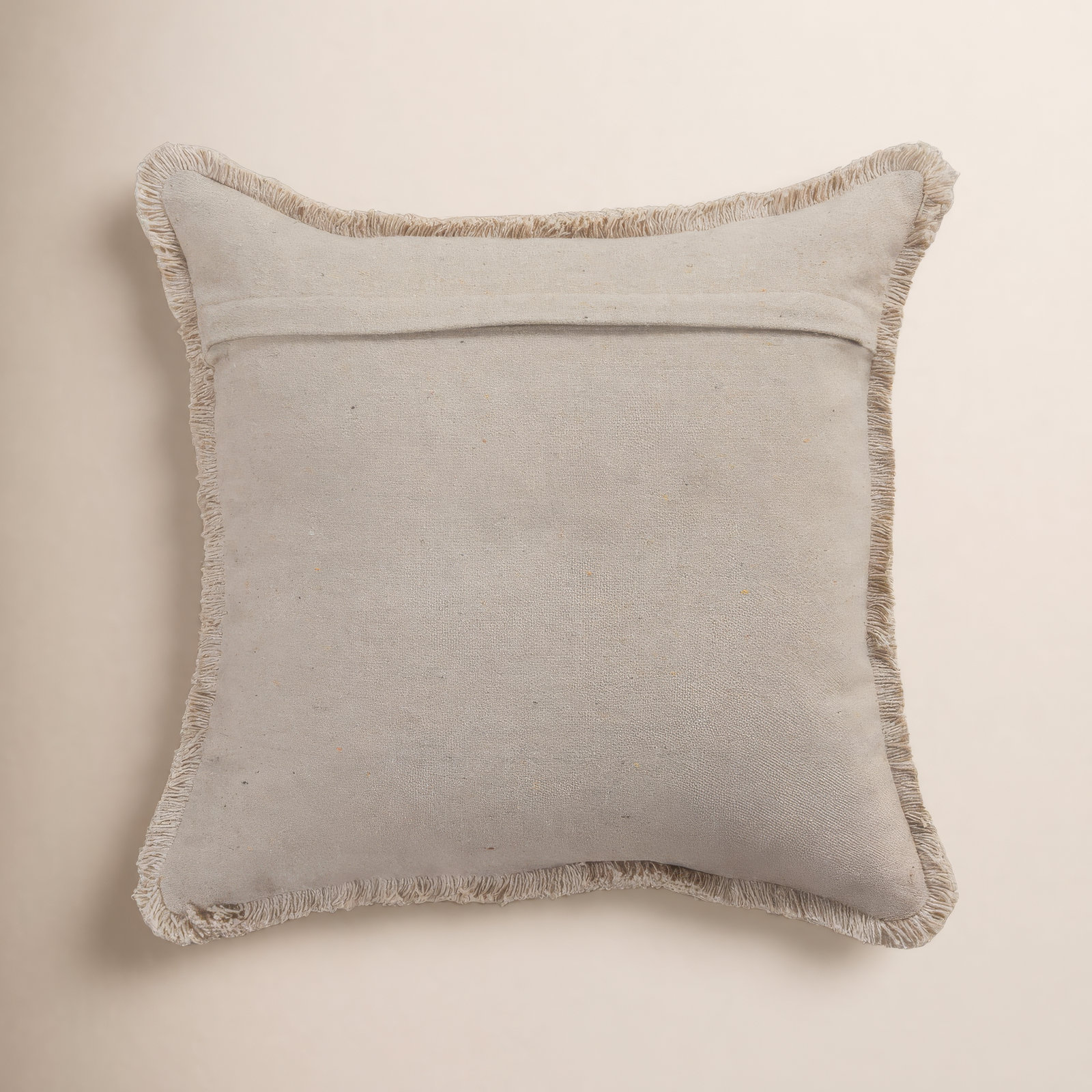 100% Recycled Cotton Canvas Throw Pillow, Green/Natural, Down Blend