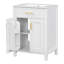 Meuble-lavabo moderne de 48 pouces avec lavabo en céramique, portes à fermeture en douceur, tiroir rabattable, tablettes de porte à double couche, solution de rangement élégante-2066379354