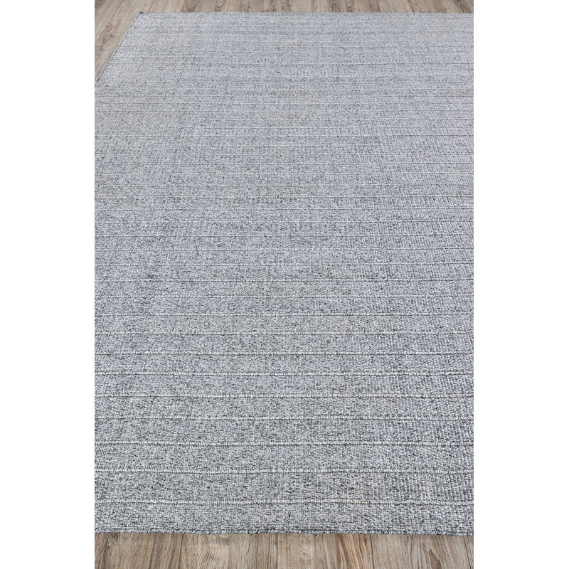 Nova Striped Area Rug in Gray, Rectangle 9' x 12'