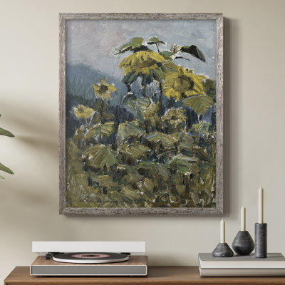 Impression florale vintage encadrée CCXLIV - bois massif