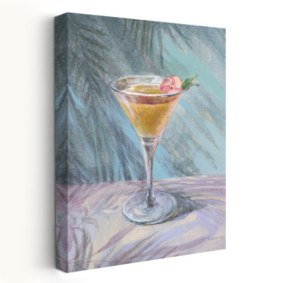 «Happy Hour I Art» bleu et botanique