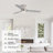52''  3 - Blade Modern Dimmable Ceiling Fan with Remote Control and LED Light-561098156
