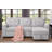 Lucca II 84.5"W Light Gray Woven Fabric Reversible Sleeper Sectional Sofa With Storage Chaise-3813452