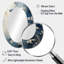 Abstrait or et bleu botanique - miroir mural ovale doré-64472110
