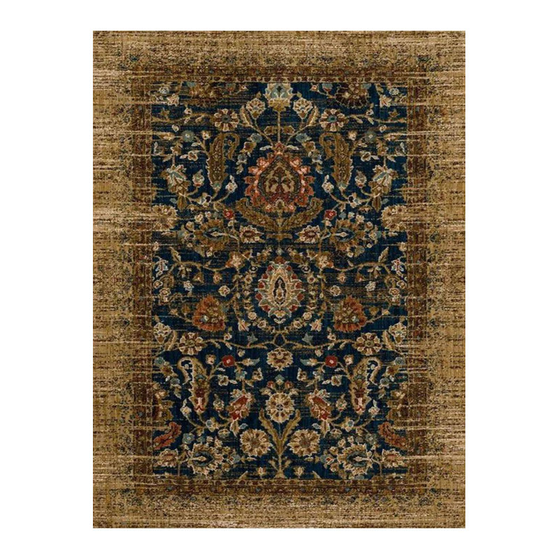 Tapis tissé à motif floral traditionnel lavable à la machine, Tapis de couloir 3 pi 3 po x 6 pi 7 po