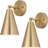 Wall Sconces Set of Two, Modern Sconces Light Fixtures Hardwired with Metal Shade-252730346