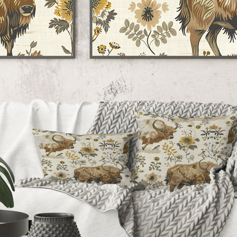 Coussin Beige, H 18 po x l 18 po