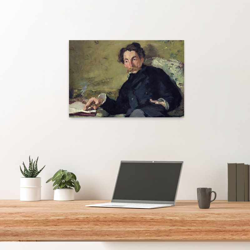 Stephane Mallarme 1876 Impressionist Abstract Contemporary Portrait Wall Art Print, H 16 po x l 24 po