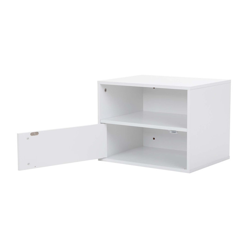 Ensemble de 2 tables de chevet murales en bois