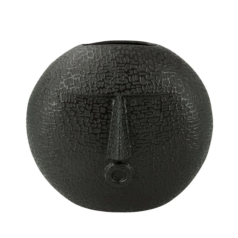 Vonore Ceramic Table Vase, Black, 25.3cm H x 28.5cm W x 14.4cm D