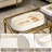 Leather Decorative Tray For Keys And Essentials - Entryway, Nightstand, And Vanity Organizer With Gold Accent Trim