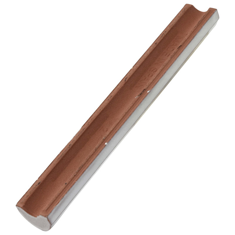 Antic Special 6" x 0.75" Glossy Ceramic Pencil Liner Tile Trim in Milk White