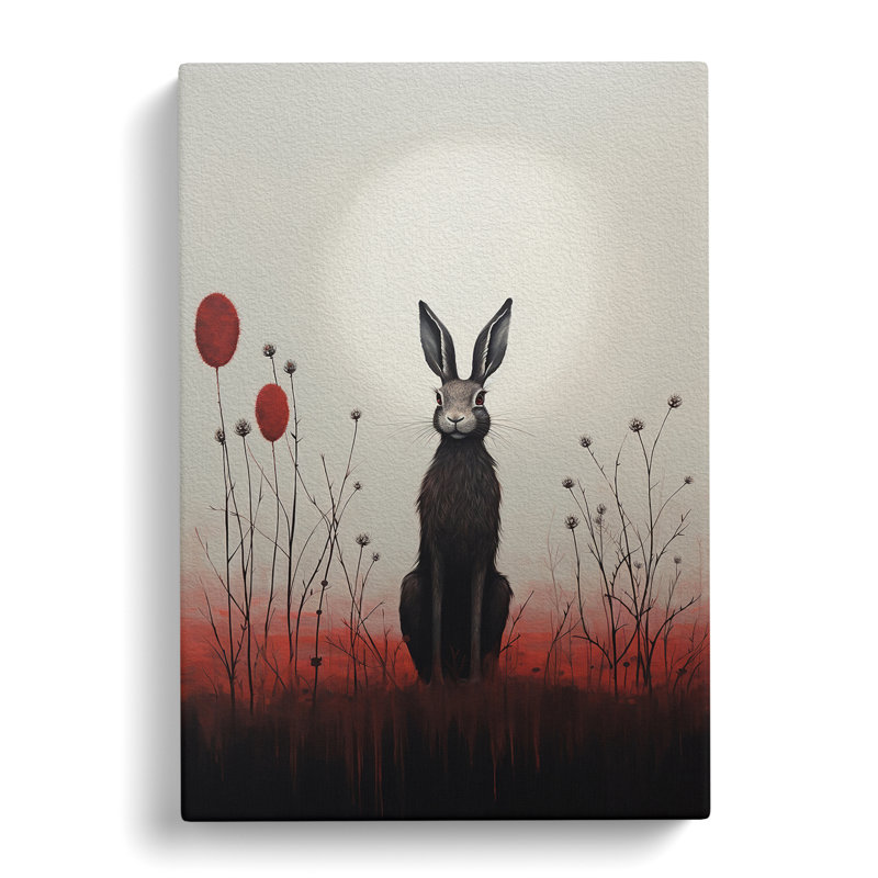 Hare Minimalism No.3 - Wrapped Canvas, 76cm H x 50cm W x 3cm D