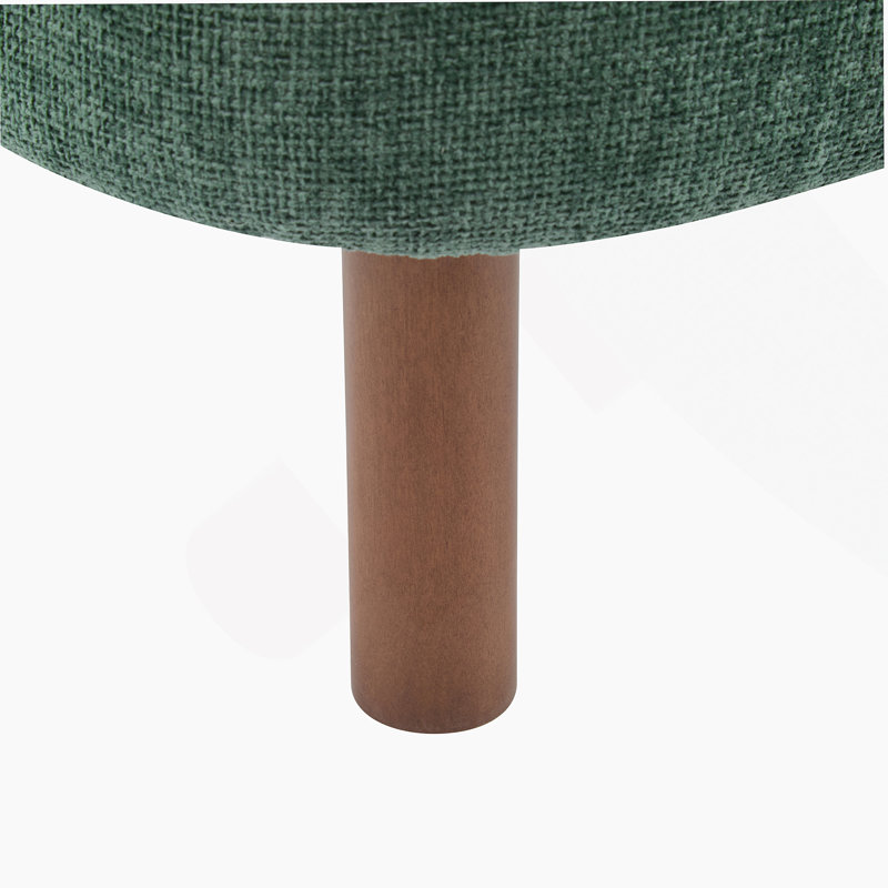 Fauteuil d'appoint rembourré Bella, Tissu vert
