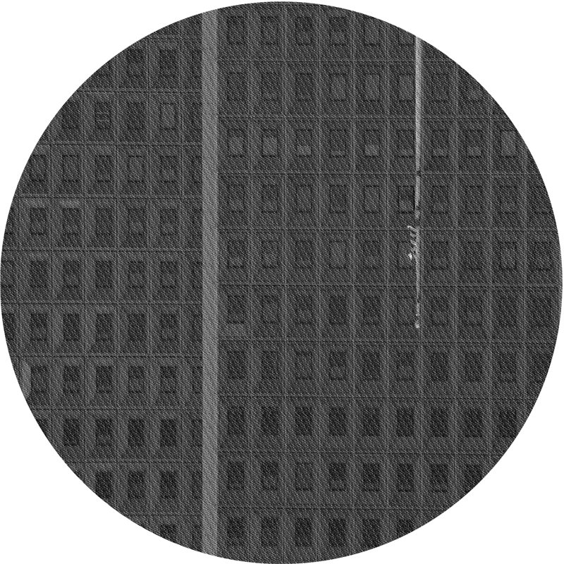 Tapis noir à motif géométrique Shelley, Rond 6 pi