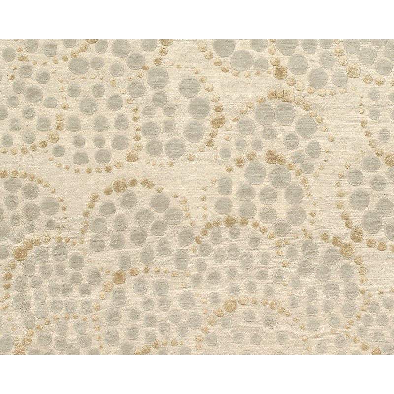 Effervescence Polka Dots Area Rug in Neutral/White, Rectangle 6' x 9'