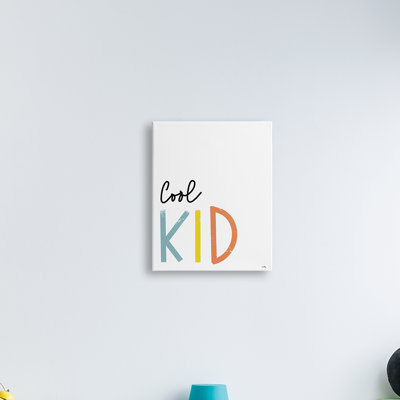 «Cool Kid Text Minimal Red Yellow Blue» par Elizabeth Medley - Art textuel