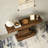 Wood Sofa Table Accent Table with Geometric Base-946728579