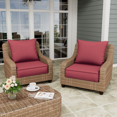 Outdoor Patio Replacement Seat Cushion Cover With Non-Slip Bottom