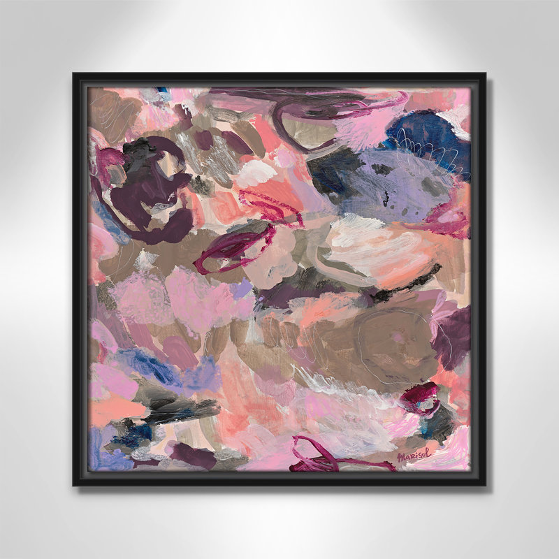 «Vineyard Evening Square» par Marisol Evora, Noir, H 17,5 po x l 17,5 po