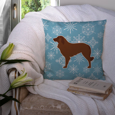 Coussin intérieur/extérieur en flocons d’hiver