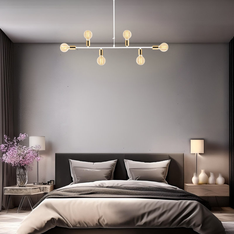 6 Lights Metal Body Chandelier
