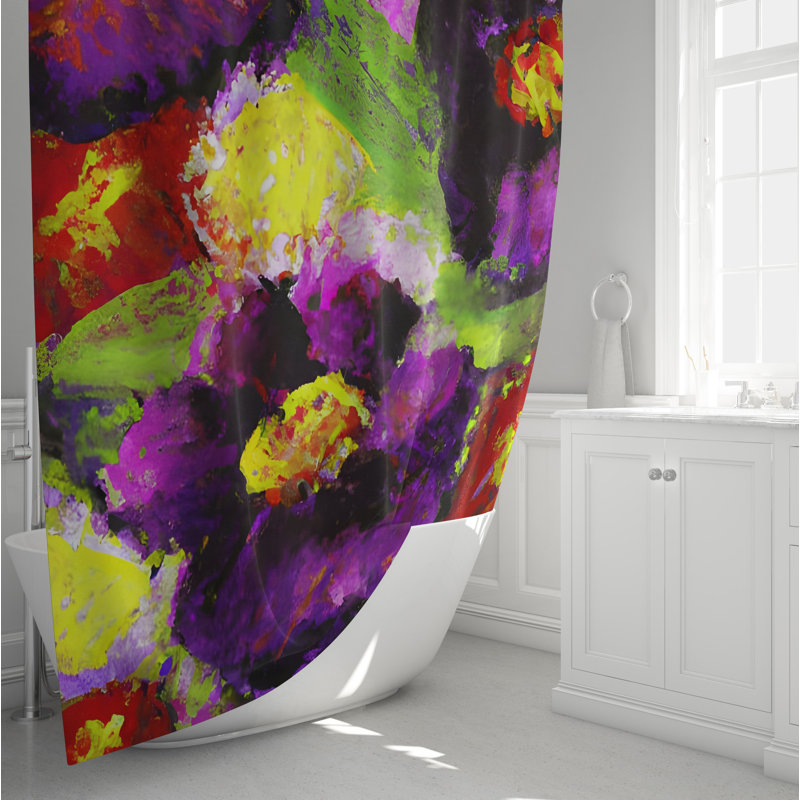 Garima Floral Shower Curtain, 93" H x 70" W