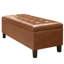 Banc de rangement capitonné en similicuir de 45 po pour le salon-153217698