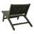 Leo Modern Solid Indonesian Teak Wood Armless Outdoor Lounge Chair, Olive Green Slatted Low Profile Seating for Patio, Porch or Garden-422292569
