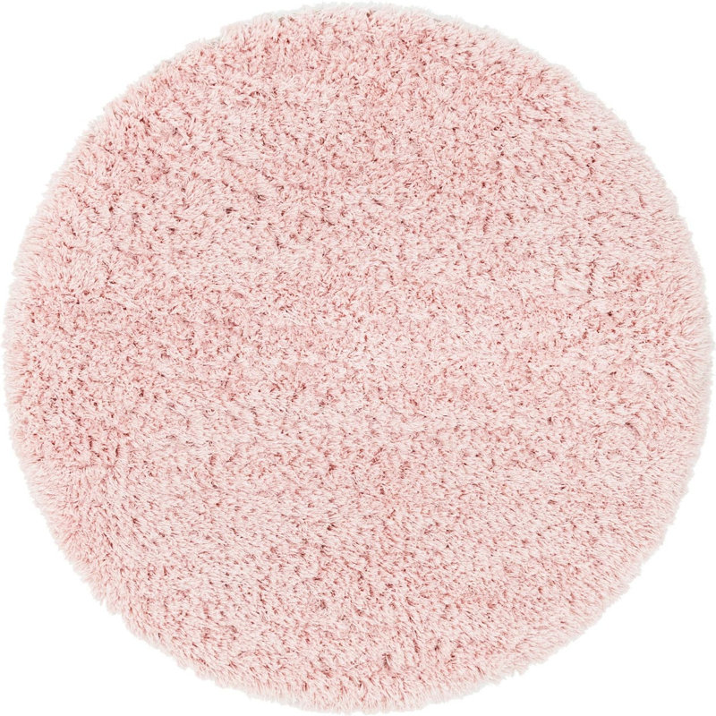 Hermina Light Pink Area Rug, Round 5'1"
