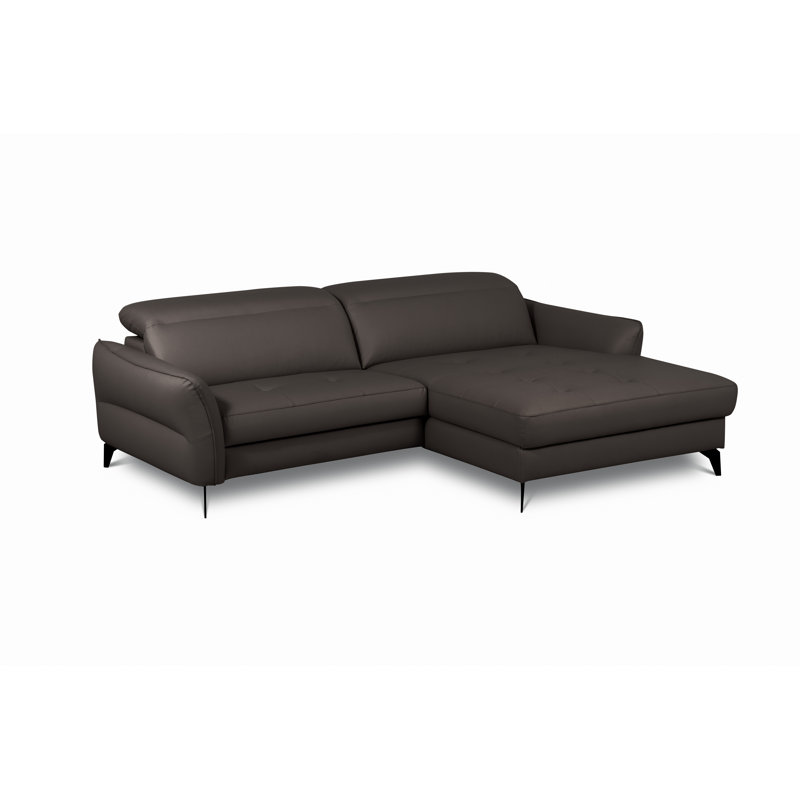 Manchester Leather Corner Sofabed with Adjustable Headrests and Storage, Right Hand Facing, Brown