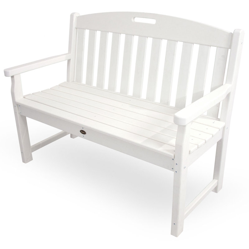 Banc club POLYWOOD, H 36 po x l 48 po x P 24,5 po, Blanc classique