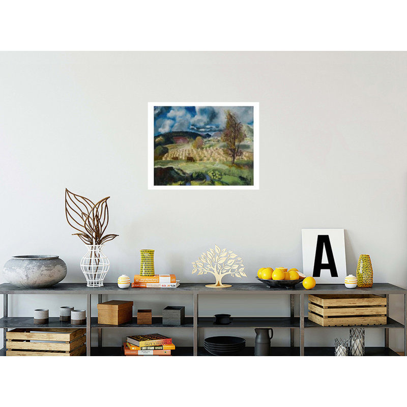 «Cornfield and Harvest» par George Wesley Bellows - Impression giclée, H 22 po x l 28 po