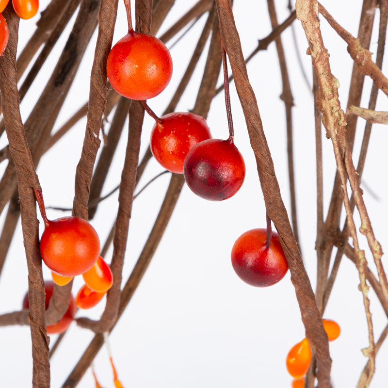 Fall Gold Dusted Berry Wreath