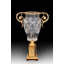 Clear/Gold 17'' Crystal Table Vase