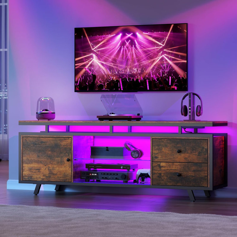 Unfinished TV Stand for TVs up to 65", Brown