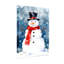 Bonhomme de neige de Noël avec foulard et flocons de neige-1520000428