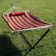 2-Person Polyester Rope Hammock and stand set with Removable Quilted Pad and Pillow