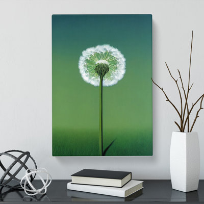 Single Dandelion - Wrapped Canvas
