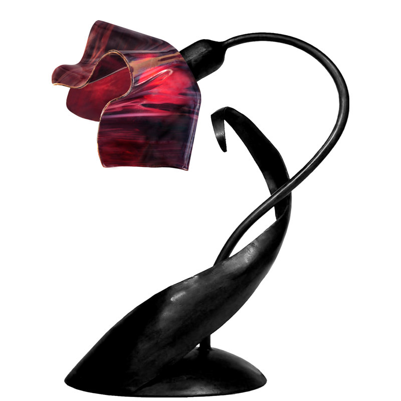Lampe de table 20 po Dale, Prune, Noir