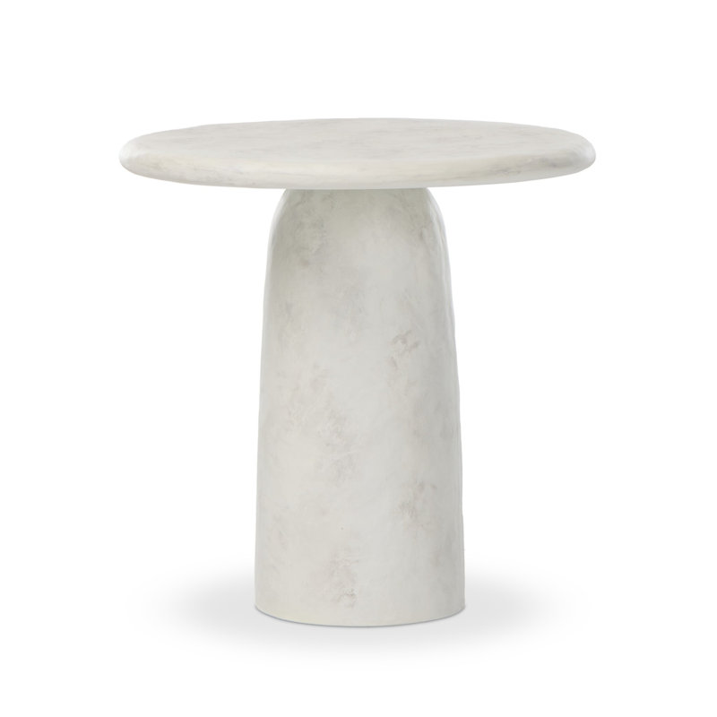 Janice End Table, Textured Lunar Concrete