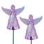 Ensemble de 2 piquets de jardin avec anches WindyWing Exhart, 4,5 par 30 pouces Exhart-1038302682