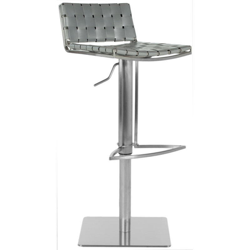 Tabouret de bar pivotant à hauteur réglable Barber, Gris
