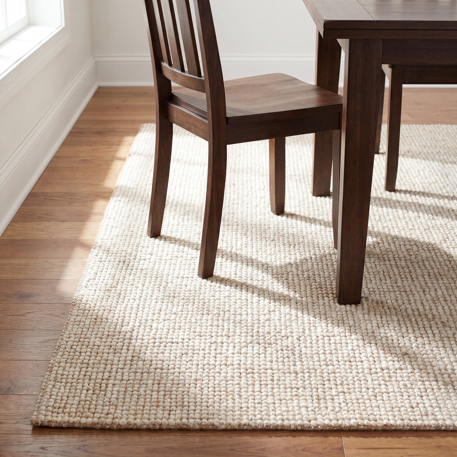 Kline Cream Hand-Loomed Abstract Jute Rug, Rectangle 8' x 10'