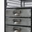44 Inch Tall Multi-Drawer Vintage Cabinet, Industrial Style Metal Cabinet