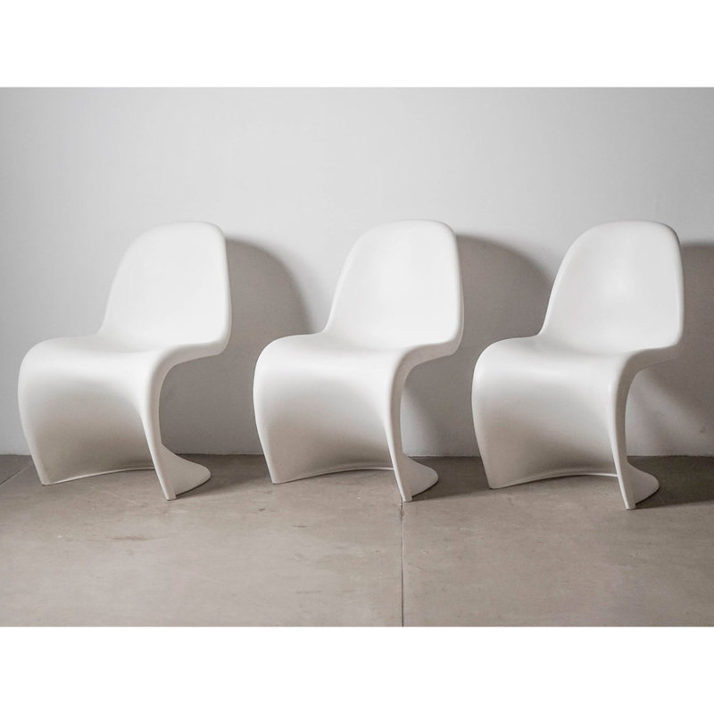 17'' H Stacking Side Chair, White