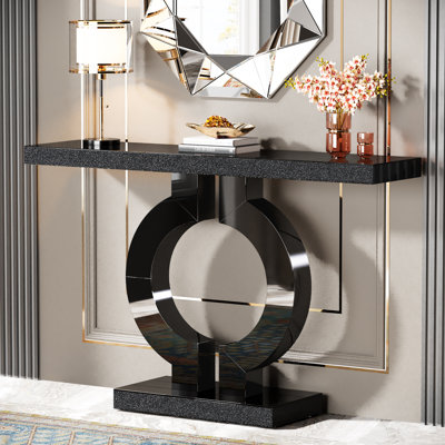 Trustin 43.11" Mirrored Console Table Sofa Table for Entrance Living Room